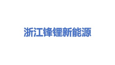 浙江锋锂新能源科技有限公司