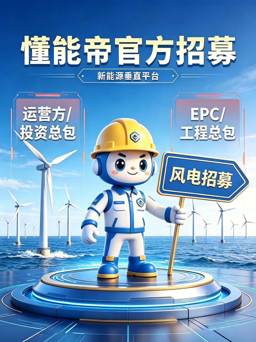 万亿新能源风口，别再错过这波红利！
面向全行业诚意招募优质服务商👇
✅运营方 / 投资总包
✅EPC / 工程总包
✅业务商 / 经销商
✅专业设计团队
✅风轮组件厂商
平台精准流量扶持
海量项目资源精准匹配，不用自己到处跑业务